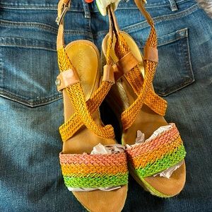 Ivanka Trump platform wedge sandals